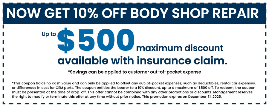 $500 Off Body Shop Repair coupon
